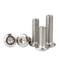 304 Stainless Steel M4 M5 M6 M8 Flat Head Chamfered Hex Socket Machine Screws for Assemble Furniture